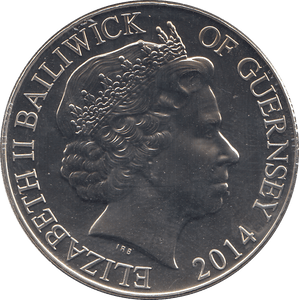 2014 FIVE POUNDS D - DAY 70TH ANNIVERSARY BAILIWICK OF GUERNSEY ( BU ) - WORLD COINS - Cambridgeshire Coins