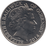 2014 FIVE POUNDS D - DAY 70TH ANNIVERSARY BAILIWICK OF GUERNSEY ( BU ) - WORLD COINS - Cambridgeshire Coins