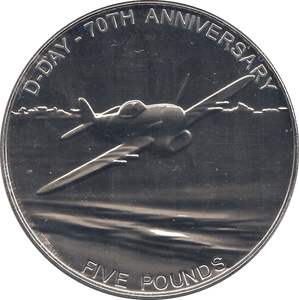 2014 FIVE POUNDS D - DAY 70TH ANNIVERSARY BAILIWICK OF GUERNSEY ( BU ) - WORLD COINS - Cambridgeshire Coins