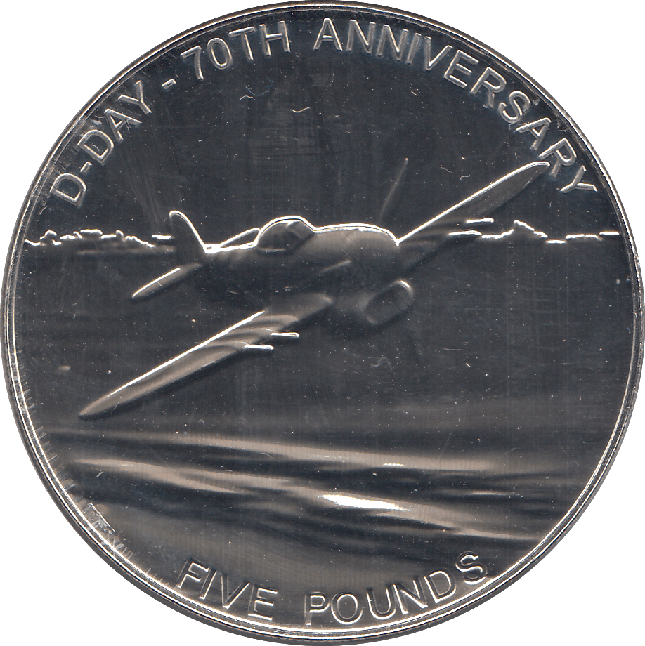 2014 FIVE POUNDS D - DAY 70TH ANNIVERSARY BAILIWICK OF GUERNSEY ( BU ) - WORLD COINS - Cambridgeshire Coins