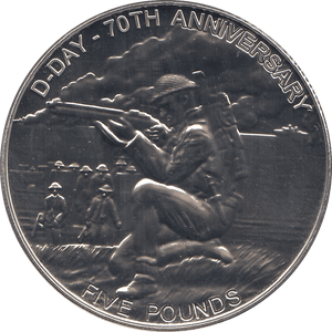 2014 FIVE POUNDS D - DAY 70TH ANNIVERSARY BAILIWICK OF GUERNSEY ( BU - WORLD COINS - Cambridgeshire Coins