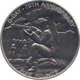 2014 FIVE POUNDS D - DAY 70TH ANNIVERSARY BAILIWICK OF GUERNSEY ( BU - WORLD COINS - Cambridgeshire Coins