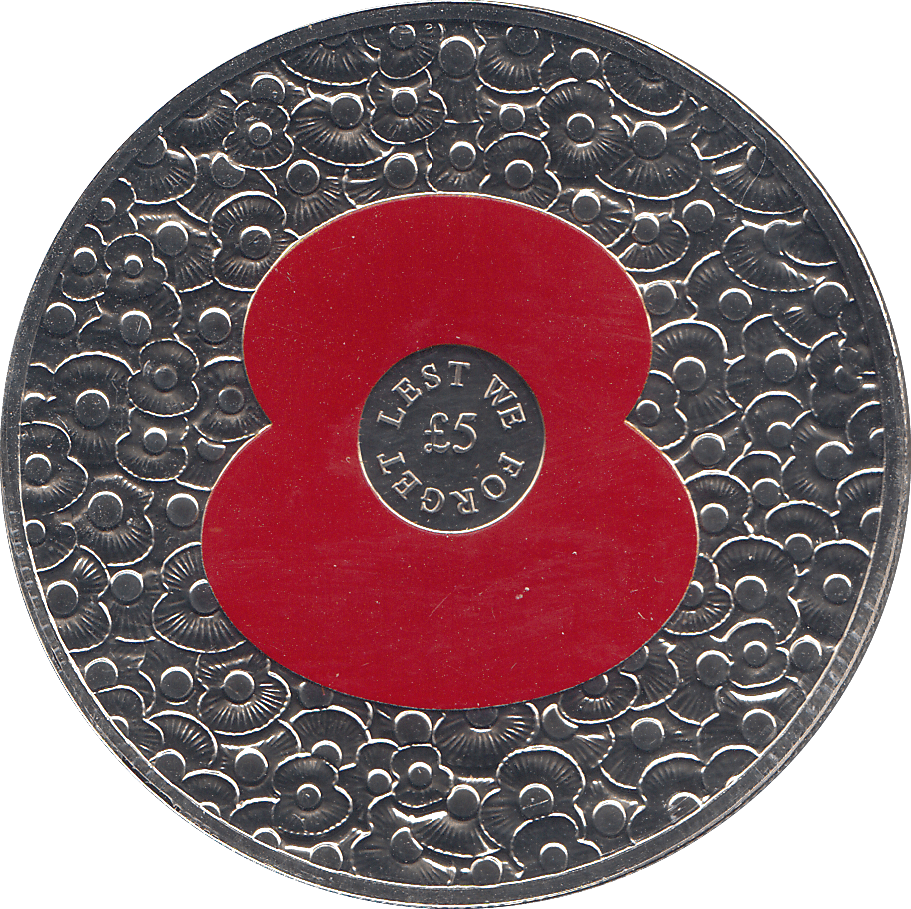 2014 FIVE POUNDS LEST WE FORGET ( BU ) - WORLD COINS - Cambridgeshire Coins