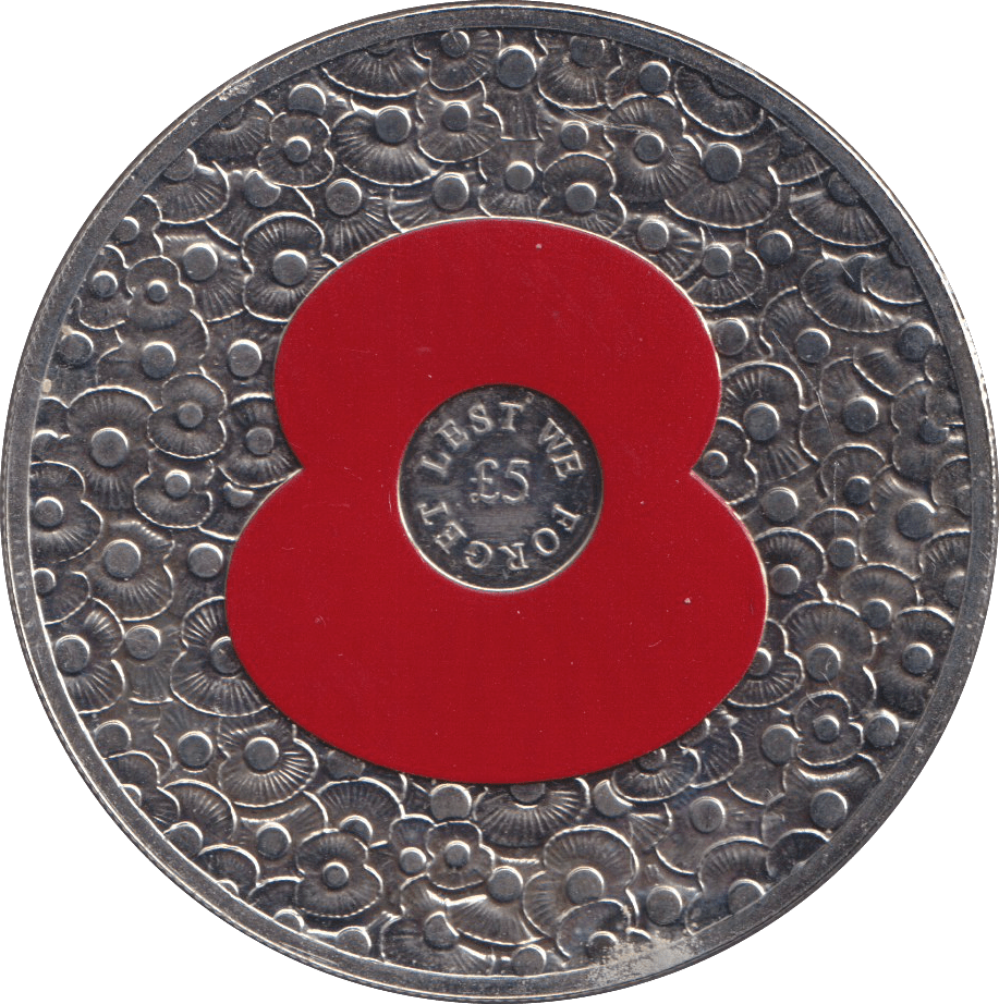 2014 FIVE POUNDS LEST WE FORGET - WORLD COINS - Cambridgeshire Coins