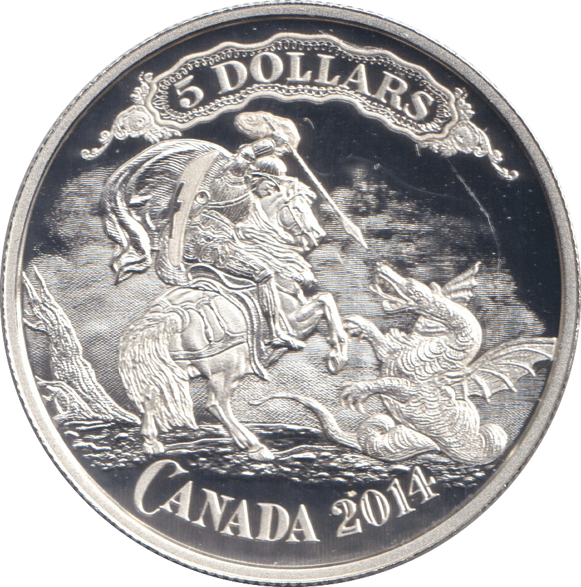 2014 FIVE POUNDS SILVER PROOF CANADA - SILVER WORLD COINS - Cambridgeshire Coins