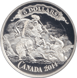 2014 FIVE POUNDS SILVER PROOF CANADA - SILVER WORLD COINS - Cambridgeshire Coins