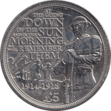2014 FIVE POUNDS WE WILL REMEMBER THEM - WORLD COINS - Cambridgeshire Coins