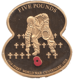 2014 FIVE POUNDS WW1 REMEMBRANCE BAILIWICK OF JERSEY ( PROOF ) - WORLD COINS - Cambridgeshire Coins