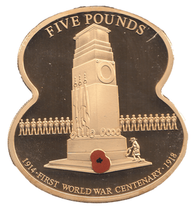 2014 FIVE POUNDS WW1 REMEMBRANCE BAILIWICK OF JERSEY ( PROOF ) - WORLD COINS - Cambridgeshire Coins
