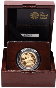 2014 GOLD PROOF SOVEREIGN BOXED - GOLD PROOF SOVEREIGNS - Cambridgeshire Coins
