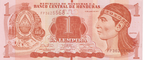 2014 HONDURAS 1 LEMPIRA BANKNOTE REF-1732 - WORLD BANKNOTES - Cambridgeshire Coins