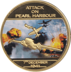 2014 MEDALLION WWII 75TH ANNIVERSARY - ATTACK ON PEARL HARBOUR - WORLD COINS - Cambridgeshire Coins