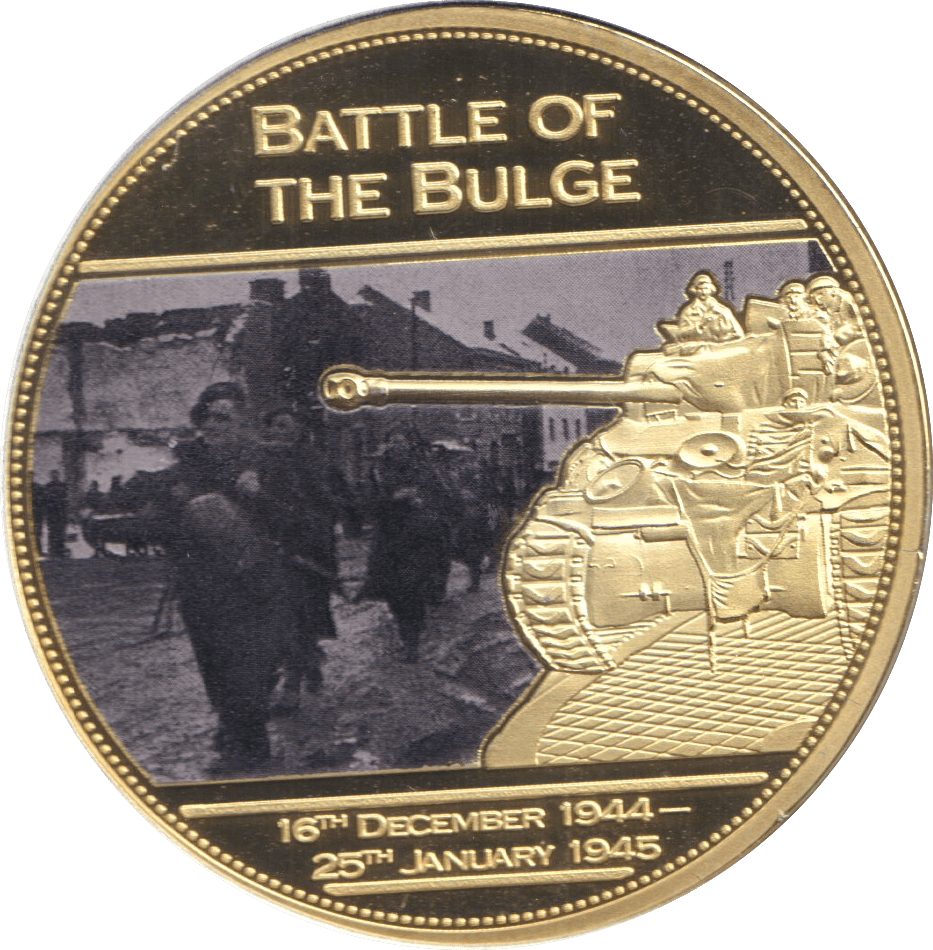 2014 MEDALLION WWII 75TH ANNIVERSARY - BATTLE OF THE BULGE - WORLD COINS - Cambridgeshire Coins