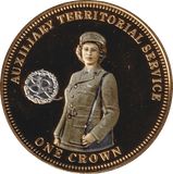2014 ONE CROWN AUXILIARY TERRITORIAL SERVICE TDC - WORLD COINS - Cambridgeshire Coins
