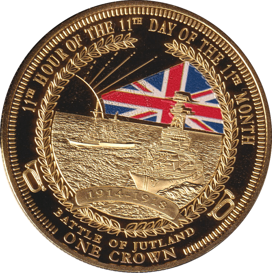 2014 ONE CROWN BATTLE OF JUTLAND TDC - WORLD COINS - Cambridgeshire Coins