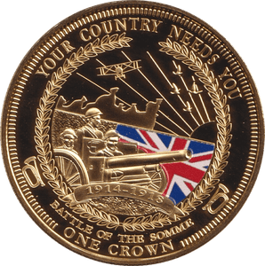 2014 ONE CROWN BATTLE OF THE SOMME F60 - Crown - Cambridgeshire Coins