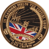 2014 ONE CROWN FLANDERS FIELDS THE BATTLE OF YEARS TDC - WORLD COINS - Cambridgeshire Coins