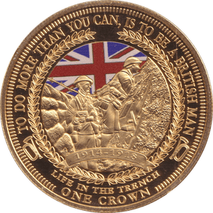 2014 ONE CROWN LIFE IN THE TRENCH PROOF - WORLD COINS - Cambridgeshire Coins