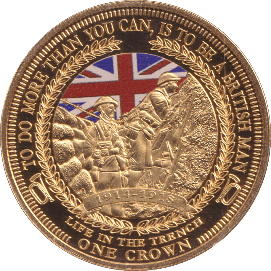 2014 ONE CROWN LIFE IN THE TRENCH PROOF - WORLD COINS - Cambridgeshire Coins