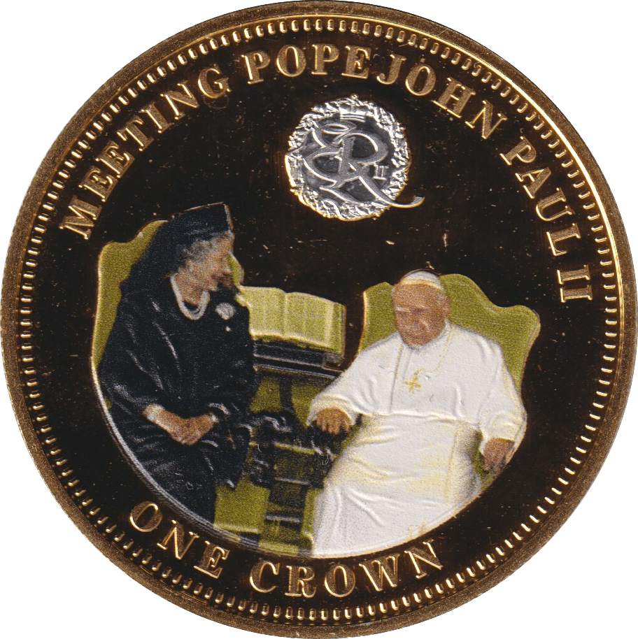 2014 ONE CROWN MEETING POPE JOHN PAUL II TDC - WORLD COINS - Cambridgeshire Coins