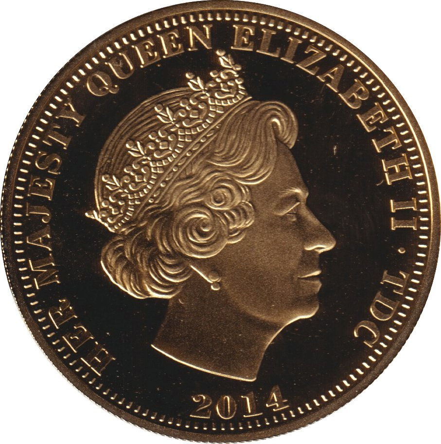 2014 ONE CROWN ORDER OF THE GARTER TDC - WORLD COINS - Cambridgeshire Coins