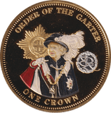 2014 ONE CROWN ORDER OF THE GARTER TDC - WORLD COINS - Cambridgeshire Coins
