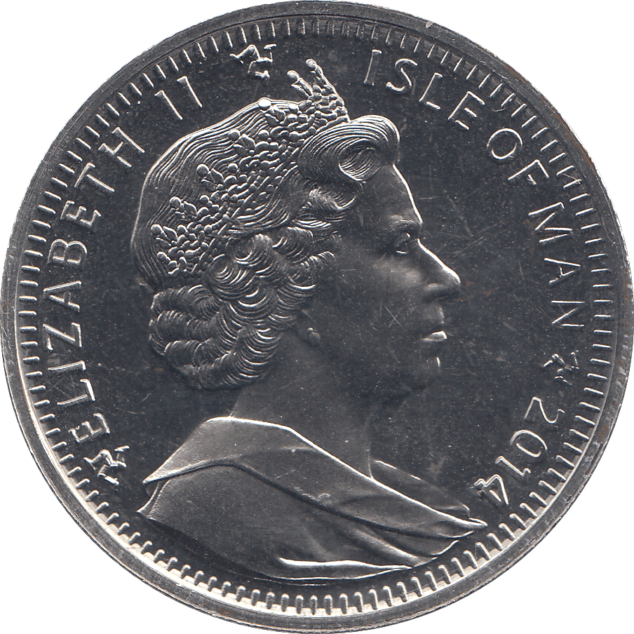 2014 ONE CROWN SNOWMAN ISLE OF MAN ( BU ) - SILVER WORLD COINS - Cambridgeshire Coins