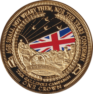 2014 ONE CROWN THE GALLIPOLI CAMPAIGN TDC - WORLD COINS - Cambridgeshire Coins