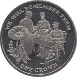 2014 ONE CROWN WE WILL REMEMBER THEM ( BU ) - WORLD COINS - Cambridgeshire Coins