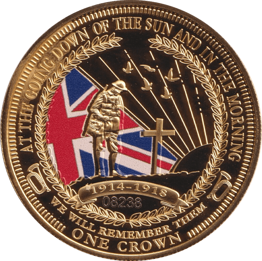 2014 ONE CROWN WE WILL REMEMBER THEM F61 - Crown - Cambridgeshire Coins