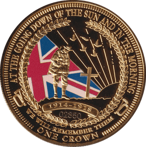 2014 ONE CROWN WE WILL REMEMBER THEM TDC - WORLD COINS - Cambridgeshire Coins