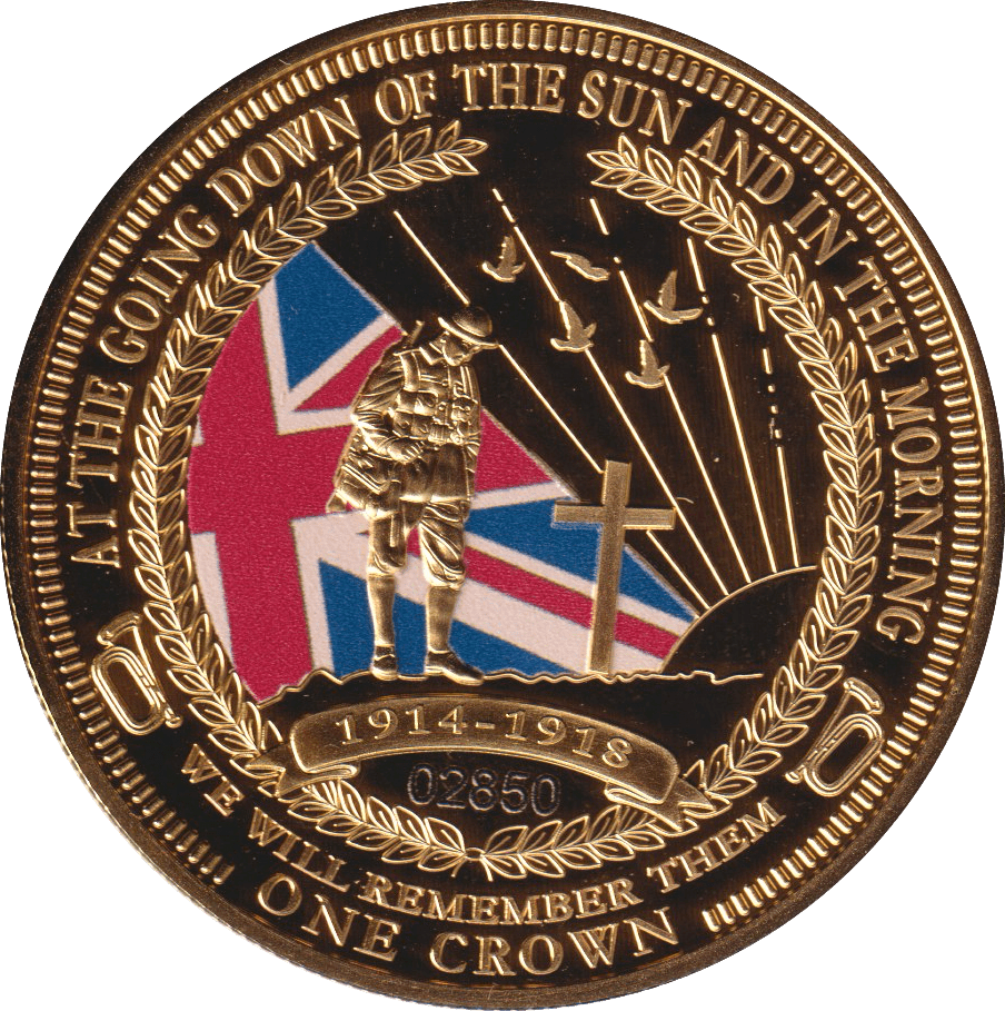 2014 ONE CROWN WE WILL REMEMBER THEM TDC - WORLD COINS - Cambridgeshire Coins