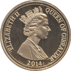 2014 ONE CROWN WW1 SEA GOLD PLATED ( BU ) - WORLD COINS - Cambridgeshire Coins