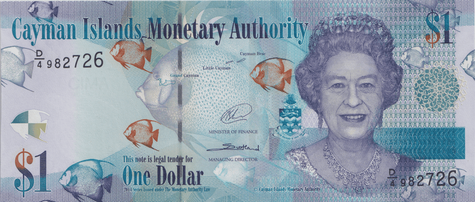 2014 ONE DOLLAR CAYMAN ISLANDS BANKNOTE REF-1784 - WORLD BANKNOTES - Cambridgeshire Coins