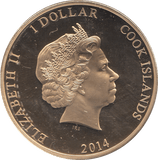 2014 ONE DOLLAR COOK ISLANDS - WORLD COINS - Cambridgeshire Coins