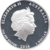 2014 SILVER $1 AUSTRALIA ( PROOF ) - SILVER WORLD COINS - Cambridgeshire Coins