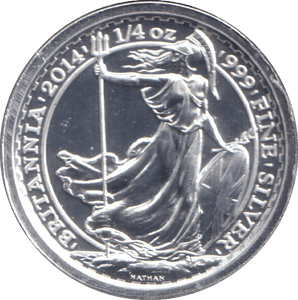2014 SILVER 1/4 OZ BRITANNIA 50 PENCE - SILVER WORLD COINS - Cambridgeshire Coins
