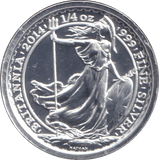 2014 SILVER 1/4 OZ BRITANNIA 50 PENCE - SILVER WORLD COINS - Cambridgeshire Coins