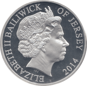 2014 SILVER £5 JERSEY ( PROOF ) - SILVER WORLD COINS - Cambridgeshire Coins