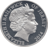 2014 SILVER £5 JERSEY ( PROOF ) - SILVER WORLD COINS - Cambridgeshire Coins