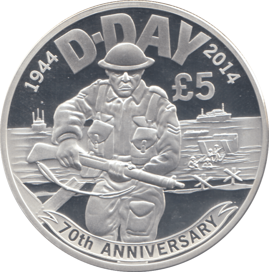 2014 SILVER £5 JERSEY ( PROOF ) - SILVER WORLD COINS - Cambridgeshire Coins