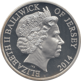 2014 SILVER £5 JERSEY ( PROOF ) - SILVER WORLD COINS - Cambridgeshire Coins