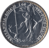 2014 SILVER BRITANNIA ' MULE ' LUNAR OBVERSE TWO POUND COIN ( BU ) - SILVER WORLD COINS - Cambridgeshire Coins