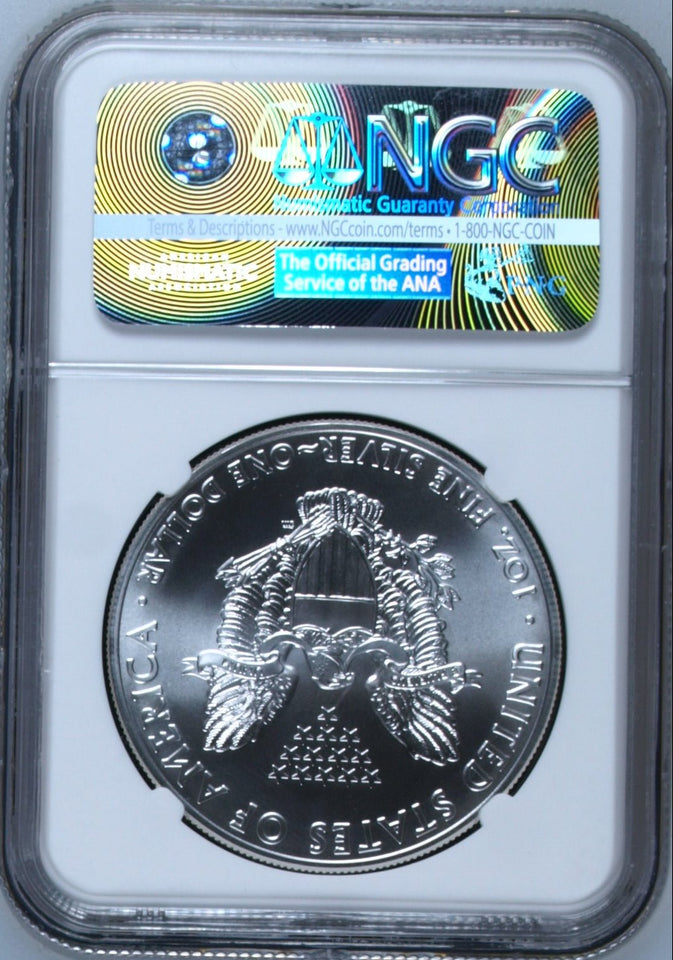 2014 SILVER EAGLE $1 NGC MS 70 USA REF - 2 - NGC SILVER COINS - Cambridgeshire Coins