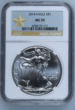 2014 SILVER EAGLE $1 NGC MS 70 USA REF - 3 - NGC SILVER COINS - Cambridgeshire Coins