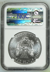 2014 SILVER EAGLE $1 STRUCK AT WEST POINT MINT NGC MS 70 USA REF - 6 - NGC SILVER COINS - Cambridgeshire Coins
