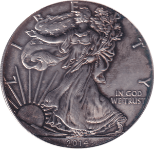 2014 SILVER ONE DOLLAR USA - SILVER WORLD COINS - Cambridgeshire Coins