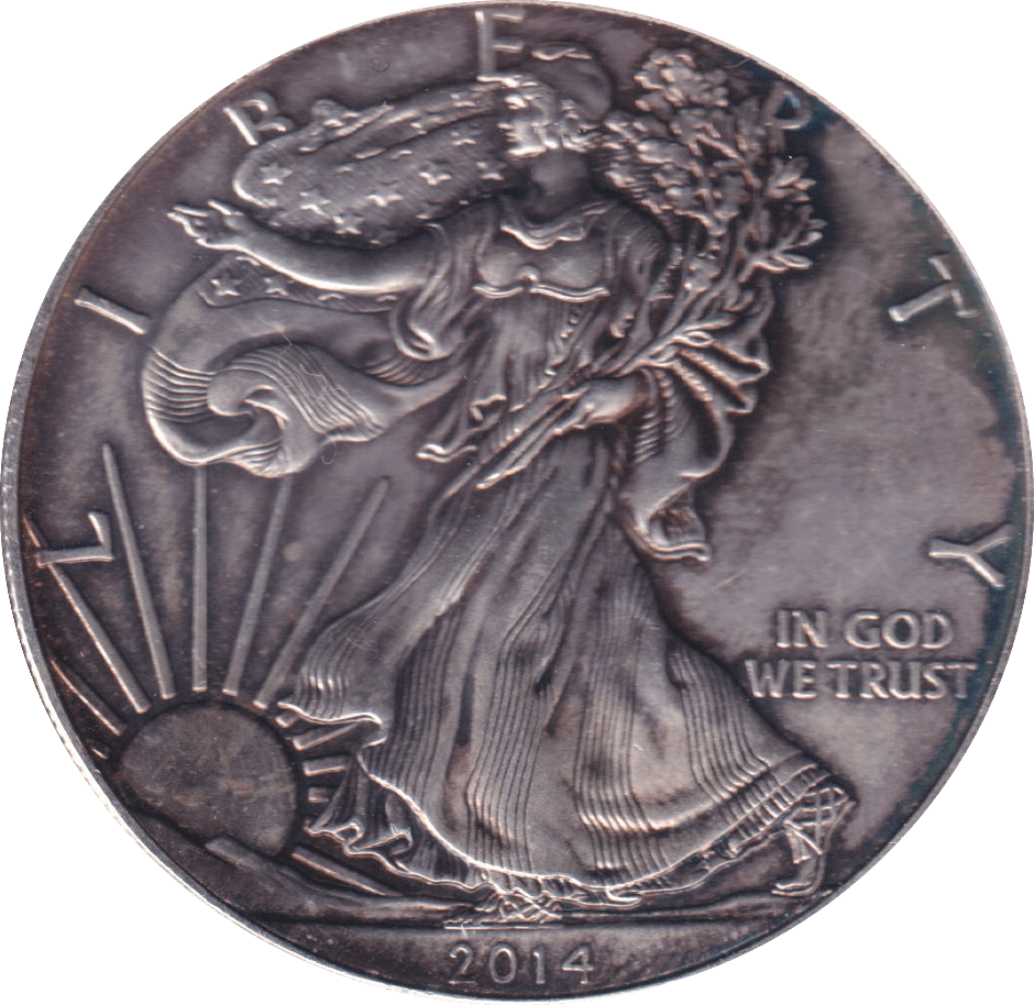 2014 SILVER ONE DOLLAR USA - SILVER WORLD COINS - Cambridgeshire Coins