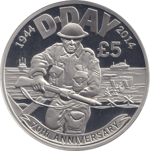 2014 SILVER PROOF £5 BAILIWICK OF JERSEY - SILVER WORLD COINS - Cambridgeshire Coins