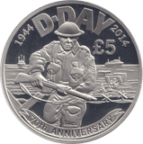 2014 SILVER PROOF £5 BAILIWICK OF JERSEY - SILVER WORLD COINS - Cambridgeshire Coins